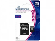 Mediarange Micro SDHC 8GB CL10 + adapter memóriakártya